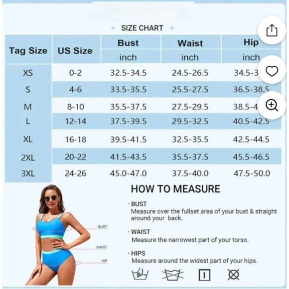 Womens XL High Waisted Bikini Set Colorblock Design Black & White Beach Vacation - Picture 4 of 11